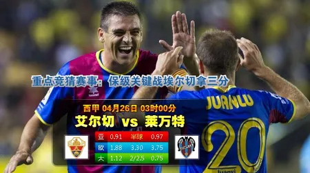 188BET金宝博4月26日西甲: 艾尔切VS利云特