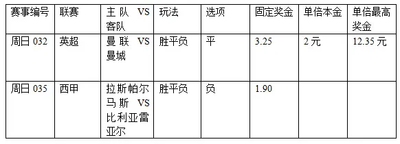 过关2串1:曼市德比捧和 潜水艇奏凯歌