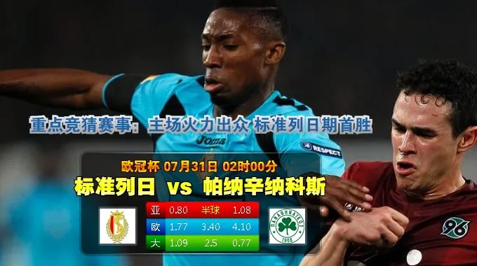 赛事推荐: 标准列日 VS 帕纳辛纳科斯