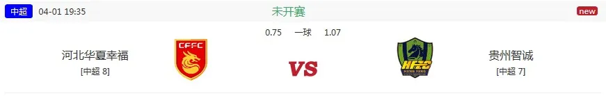 中超：华夏幸福主胜可期