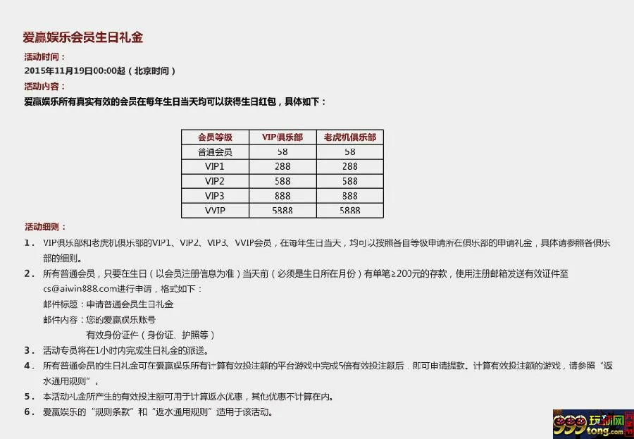 【爱赢娱乐】2015.12.26期优惠推荐！优惠透析！生日礼金！