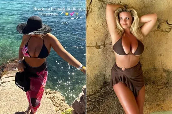 Social media star Apollonia Llewellyn breaks the internet with stunning bikini snaps from luxury getaway