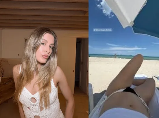 Icon Genie Bouchard hailed as a natural beauty following stunning beachside update