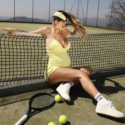Former Premier League star's wife showed off ‘double trouble’ assets and sporting skills while pregnant