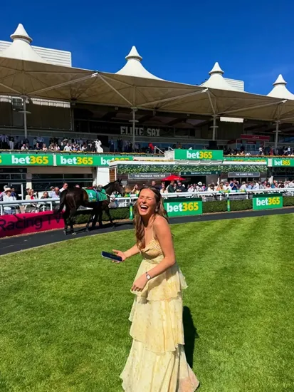 Sky Sports presenter Olivia Buzaglo stuns fans with elegant appearance at Sandown Races