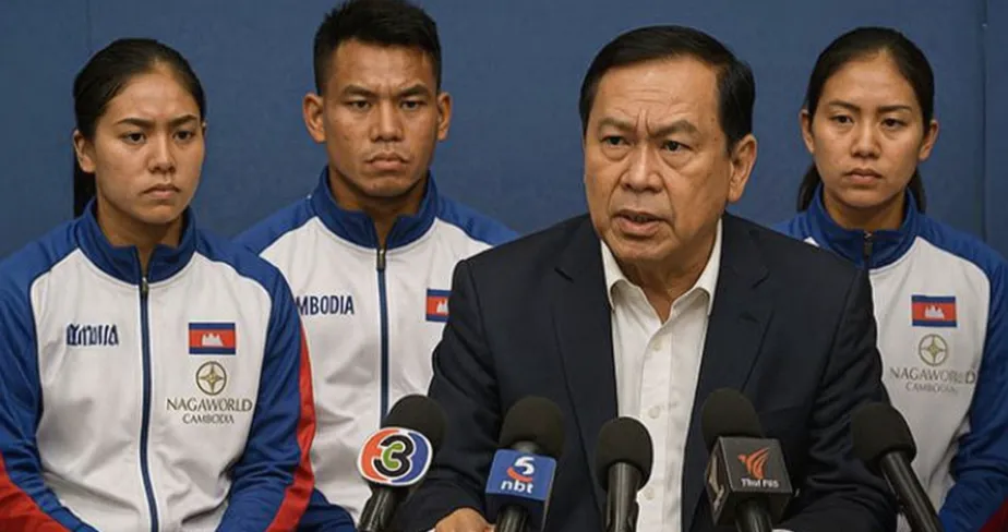 Thailand initiates legal review as Cambodian team's jersey casino logo sparks controversy.