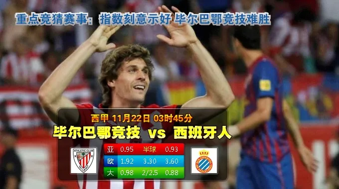188BET金宝博11月22日西甲: 毕尔巴鄂竞技VS爱斯宾奴 