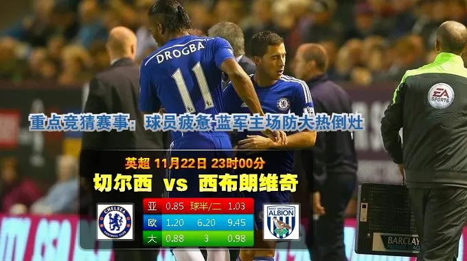 【富博】11月22日23:00 英超 切尔西VS西布朗