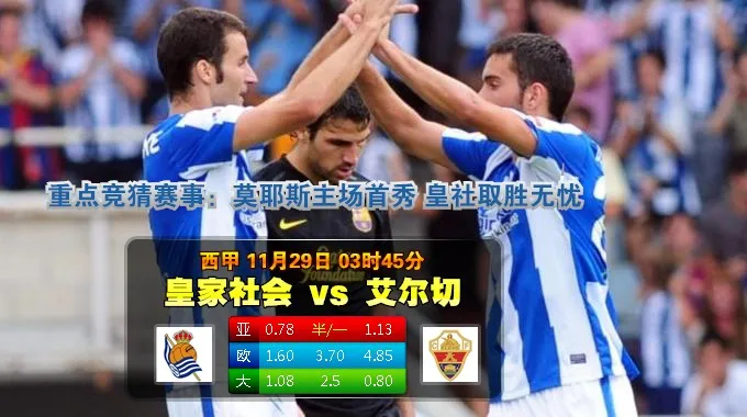 188BET金宝博11月29日西班牙甲组联赛:皇家苏斯达VS艾尔切