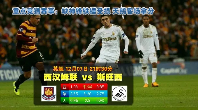 【富博】12月7日21:30 英超 西汉姆VS斯旺西