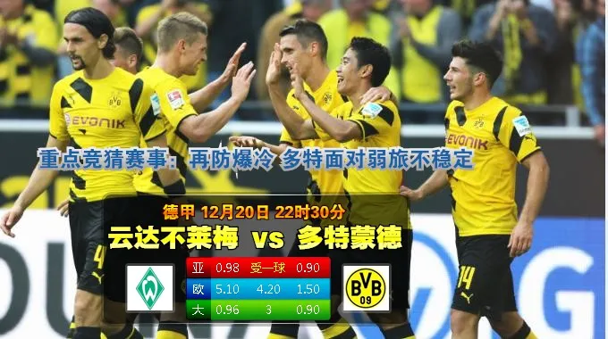 2014年12月20日 德甲 不莱梅vs多特蒙德直播