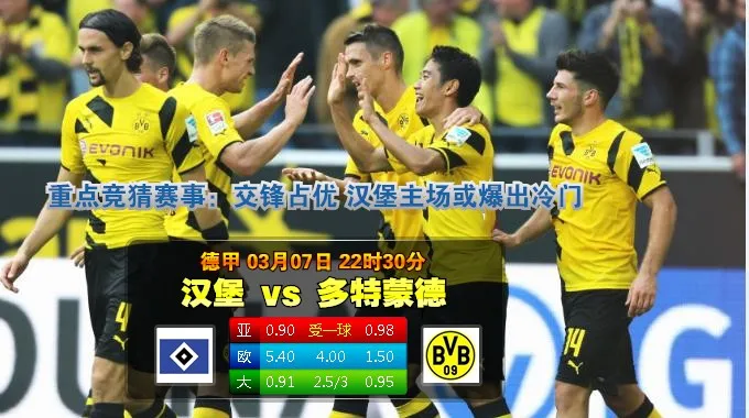玩球赛事:2015年3月7日 德甲 汉堡vs多特蒙德直播