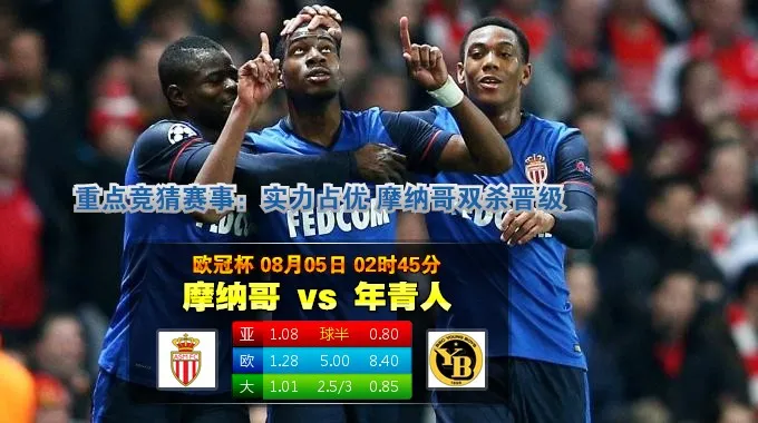 玩球网心水：欧冠杯　8月5日 2:45　摩纳哥 VS 年青人