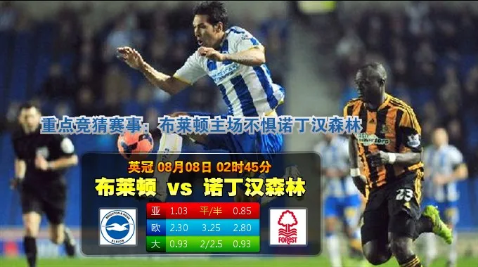 玩球网心水：英冠　8月8日 2:45　布莱顿 VS 诺丁汉森林