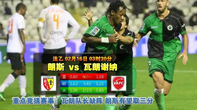 玩球网心水：法乙　2月16日 3:30　朗斯 VS 瓦朗谢纳