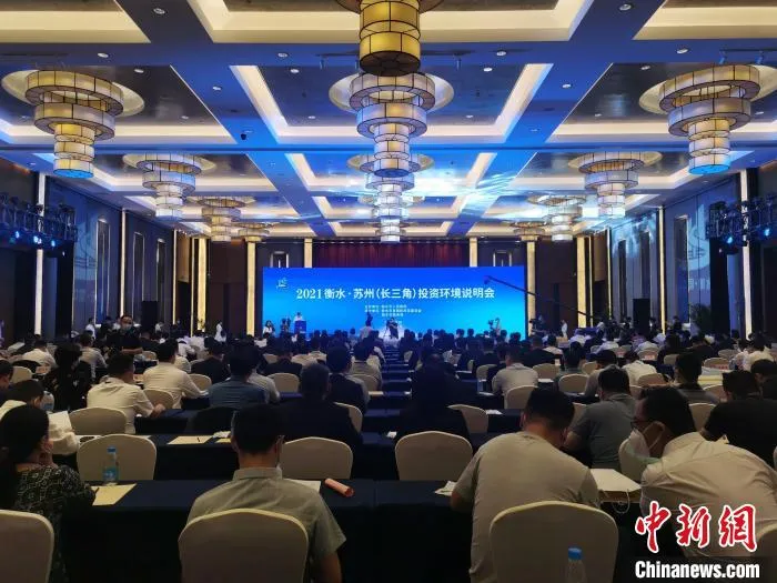 2021衡水·苏州(长三角)投资环境说明会现场。　翟一杉 摄