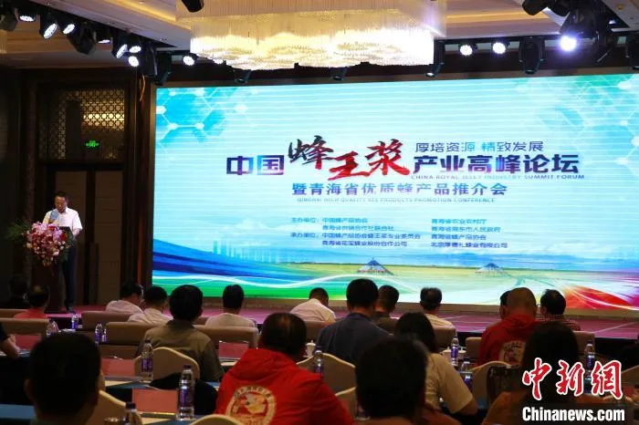 图为中国蜂王浆产业高峰论坛暨青海高原蜂产品推介会现场。　张海雯 摄