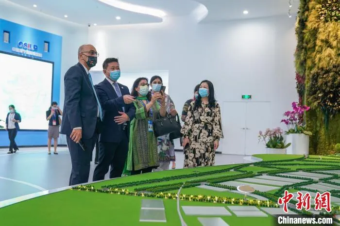图为巴基斯坦驻华大使馆相关人员出席揭牌仪式并参观展厅。　陈冠言 摄