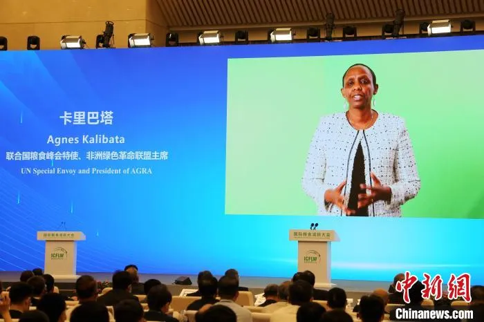 图为外宾代表发言。