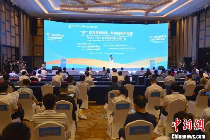 中国(广西)自由贸易试验区推介会现场。　林洁琪 摄