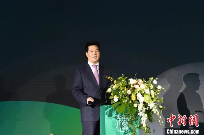 图为中共横州市委书记黄海韬致辞 林浩 摄