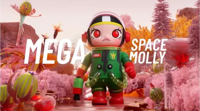 泡泡玛特推出的 MEGA珍藏系列SPACE MOLLY西瓜。 截图自泡泡玛特POPMART微信公众号