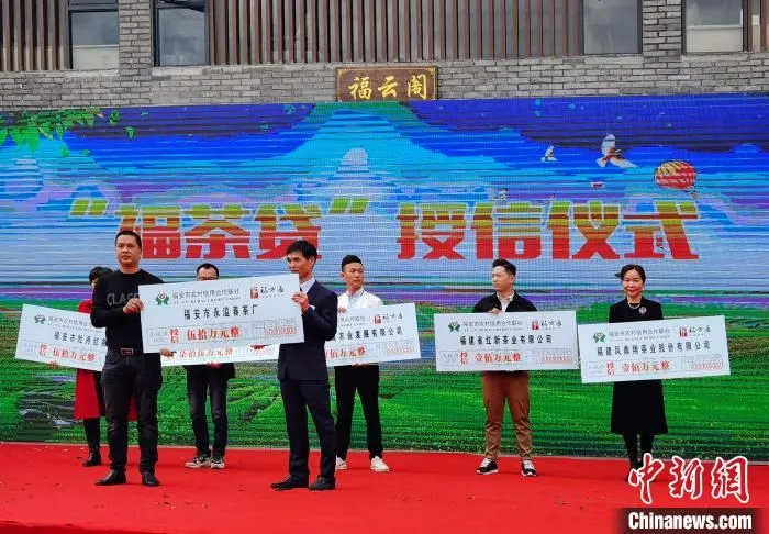 图为“福茶贷”授信仪式。　叶茂 摄