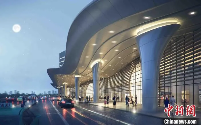 北海站站改项目效果图。　宁铁建筑供图