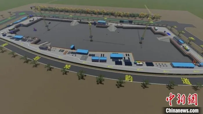 天津06地块项目场布模型 中建科工供图