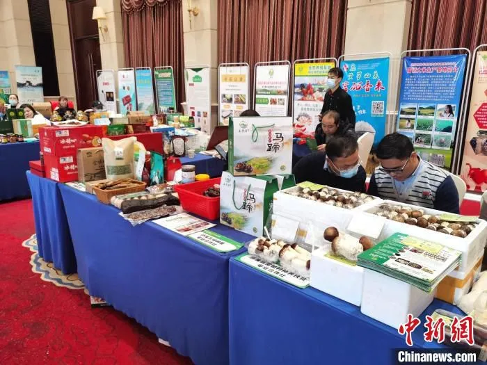 现场展示的农副产品。　向一鹏 摄