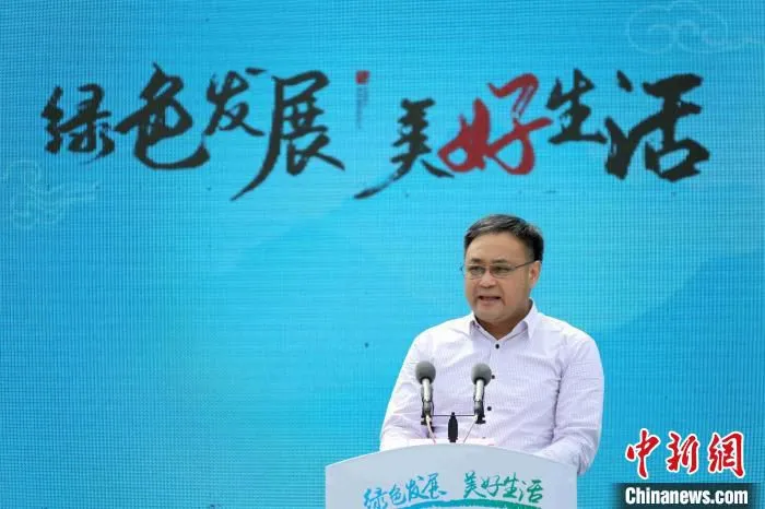 山东省文化和旅游厅二级巡视员王春生在开幕式上致辞。　沙见龙 摄