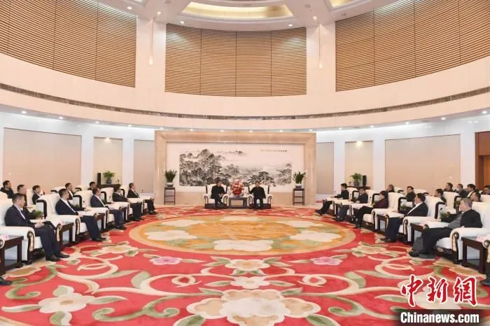 安徽省委常委、合肥市委书记虞爱华，安徽省委常委、副省长张红文等领导会见空天院院长吴一戎院士一行 中科星图供图