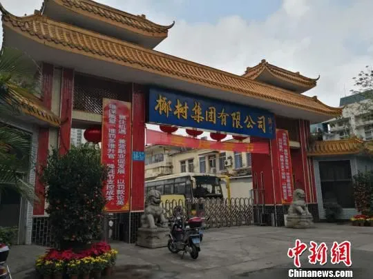 图为椰树集团有限公司大门。　尹海明 摄
