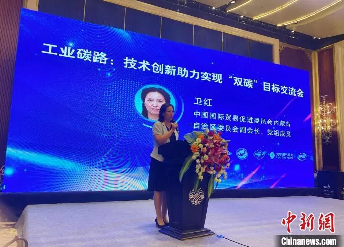 图为工业碳路：技术创新助力实现“双碳”目标交流会现场。　张玮 摄