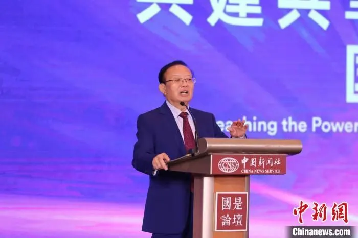 中国国际经济交流中心副理事长、商务部原副部长魏建国 夏宾 摄