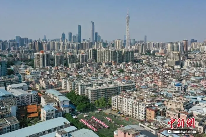 资料图：广州市海珠区。(无人机照片) 中新社记者 陈骥旻 摄