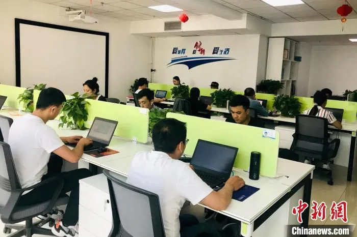 位于兰州高新区的远腾科技公司软件开发团队正在工作，该公司致力于“医疗数据”研发。(资料图) 高康迪 摄