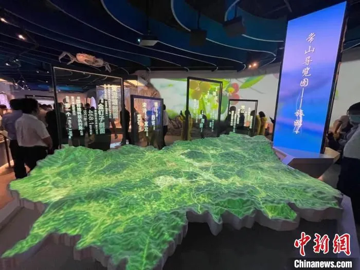 资料图：日前开馆的常山三宝文化展示中心内景。　张斌 摄