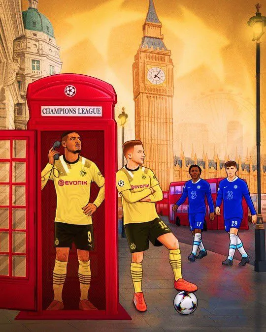 多特发海报预热欧冠1/8决赛次回合：????London Calling