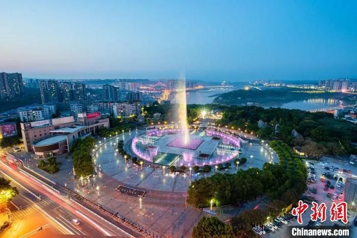 广安主城夜景。　广安市委宣传部提供