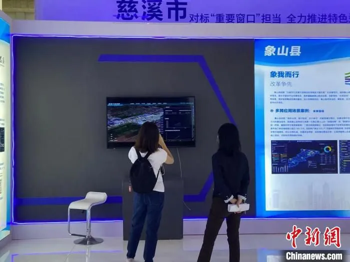 民众参观宁波市数字化改革展。　林波 摄