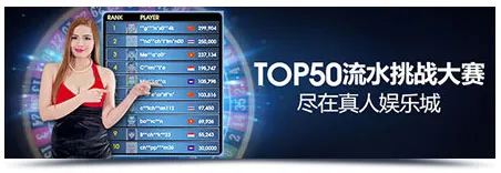 明陞真人娱乐城TOP50打流水挑战大赛，狂热来袭！