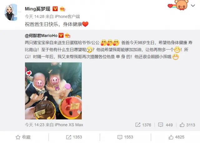 奚梦瑶高调为赌王庆生遭网友调侃