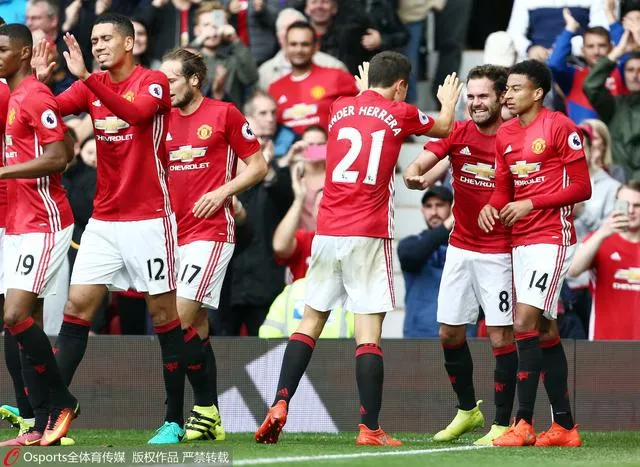 玩球赛报：英超-曼联4-1莱斯特 马塔传射博格巴回归首球