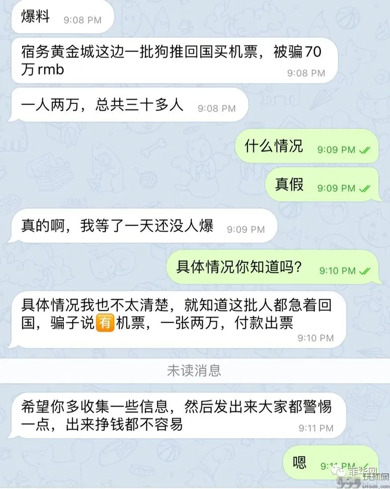 宿务黄金城30多名菜农买机票被骗近70余万RMB