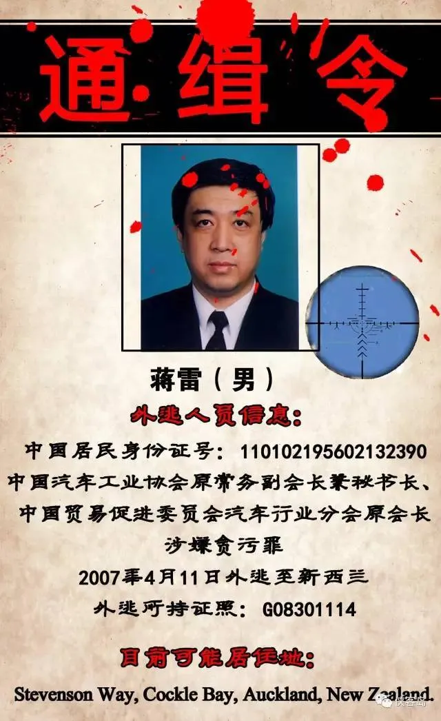 玩球头条：中国曝光22名外逃人员藏匿线索 含河北原书记之子