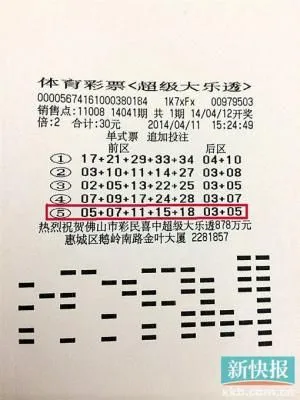 彩市新看点：古稀老彩民独家选号法憾与1600万擦身而过