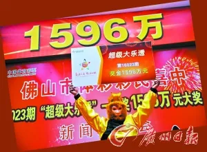 中彩新闻：1596万得主化身