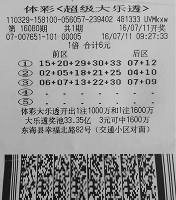彩市新闻：连云港美女上班路上等同事 随机6元命中912万
