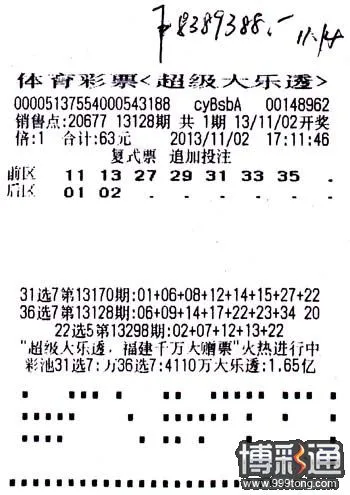 普通工人随手购彩喜揽838万 好习惯多得312万